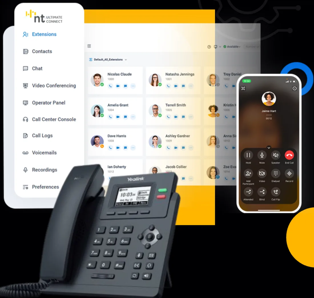 NT Ultimate Connect บน IP Phone, Web Application และ Softphone บนมือถือ